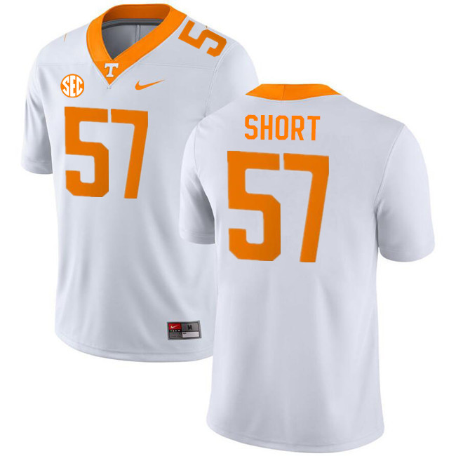 Men #57 Grier Short Tennessee Volunteers College Football Jerseys Stitched-White